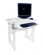 Bureau d'ordinateur en plexiglass