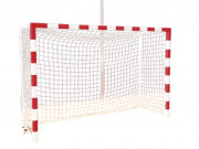 But Handball compétition avec barre de stabilisation - Arceaux fixes ? 32 mm -Aluminium – H.2000 mm – Démontable – Mobile ou à sceller