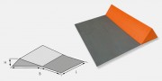 Butée cale roue mousse plastique - L.350 mm x l.300 mm x H.60 mm
