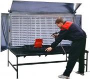 Cabine de peinture sur table support