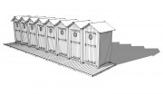 Cabine de plage vestiaire jumelée