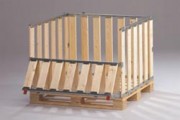 Caisse palette avec porte rabattable