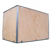 Caisse bois transport charnière en acier