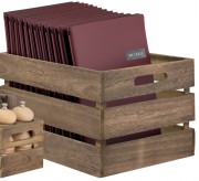 Caisse de rangement en bois laqué