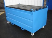 Caisse palette métallique avec couvercle plastique