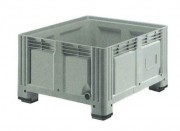 Caisse plastique 520 L à 3 semelles