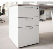Caisson mobile hauteur bureau, 3 tiroirs
