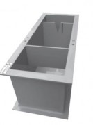 Canal déversoir avec paroi en V