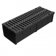 Caniveau avec sa grille en fonte ductile