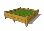Carré potager bois