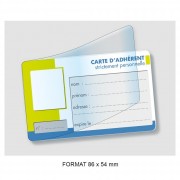 Carte plastique publicitaire à rabat