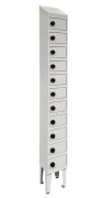 Casiers consignes sécurisés pour téléphones portables - Colonne de 11 casiers - Serrure à clé