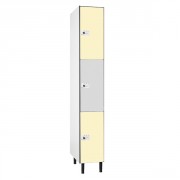 Casier vestiaire en compact stratifié - 3 casiers par colonne - H.1950 x P.500 mm