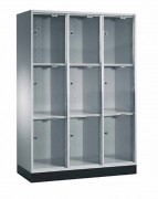 Casier vestiaire porte verre acrylique