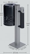 Cendrier corbeille 47 Litres