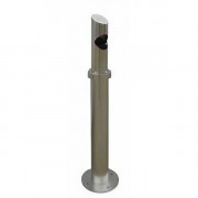 Cendrier d'extérieur à boulonner en inox - H. 1100 mm