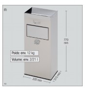 Cendrier poubelle inox brossé