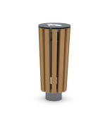 Cendrier public en bois et acier