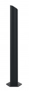 Cendrier d'extérieur sur pied en acier et inox - Sur platine - Capacité : 0,5 L - L.102 x P.200 x H.1015 mm - Coloris au choix