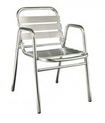 Chaise aluminium empilable
