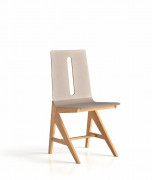 Chaise cantine en bois avec appui sur table