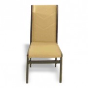 Chaise avec dossier en simili cuir