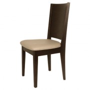 Chaise bois pour restaurant à assise rembourrée - Hauteur d'assise 46 cm