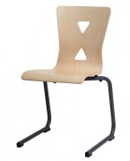 Chaise cantine coque en hêtre multiplis