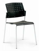 Chaise ciné 4 pieds assise et dossier polypro coloris au choix