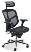 Chaise de bureau résille avec accoudoirs