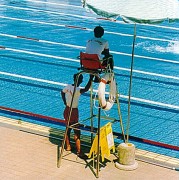 Chaise de surveillance piscine tubulaire 
