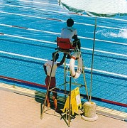 Chaise de surveillance piscine tubulaire