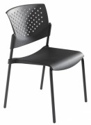 Chaise empilable en polypropylène noire 