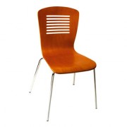 Chaise en bois contreplaqué pour cafétéria