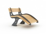 Chaise longue en bois