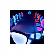 Chaise lumineuse design - Plexiglas et Bois - Dimensions (lxhxp) : 47x97x48cm - Couleurs LED multicolores - Autonomie : 15/20 heures