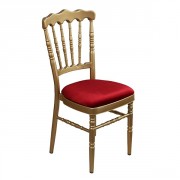 Chaise napoléon assise rouge 