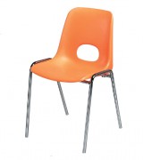 Chaise plastique empilable - M2 - Non assemblable - Pieds chromés ou noirs