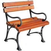 Chaise publique avec accoudoirs