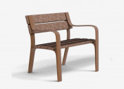 Chaise publique en plastique recyclé