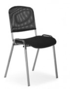 Chaise visiteur empilable assise tissu