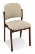 Chaise visiteur empilable en bois massif