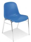 Chaise visiteur monocoque noir ou bleu 