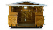 Chalet de noël pliable à fenêtre et porte de service
