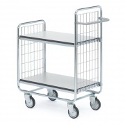 Chariot à 2 plateaux ESD réglables en hauteur