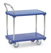 Chariot à 2 plateaux plastiques