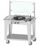 Chariot à crêpière ambulant 2700W - Dim. L1036 x P675 x H1350 mm
