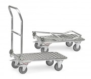 Chariot à dossier pliable en aluminium