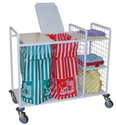 Chariot à linge sur roues pivotantes hospitalier
