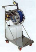 Chariot avec enrouleur inox304 agroalimentaire